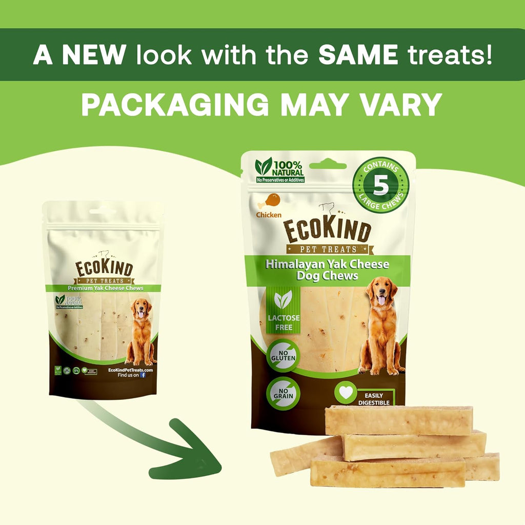 Peanut Butter Flavor Gold Yak Chews for Large Dogs (1 lb to 5lb Bags)